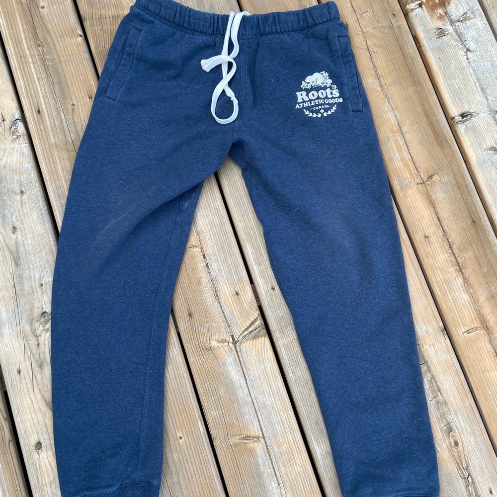Roots Blue Joggers with Soft Fleece and Relaxed Fit